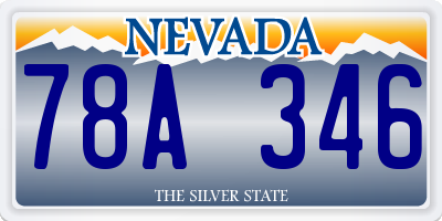 NV license plate 78A346