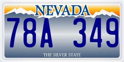 NV license plate 78A349