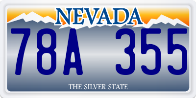 NV license plate 78A355