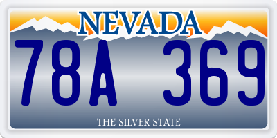NV license plate 78A369