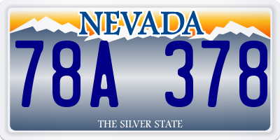 NV license plate 78A378