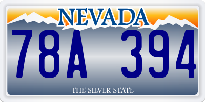 NV license plate 78A394