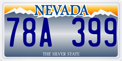 NV license plate 78A399