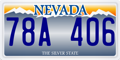 NV license plate 78A406