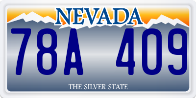 NV license plate 78A409