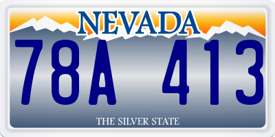 NV license plate 78A413