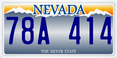NV license plate 78A414