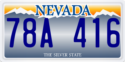 NV license plate 78A416