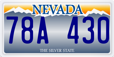 NV license plate 78A430