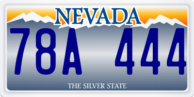 NV license plate 78A444