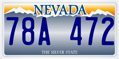 NV license plate 78A472