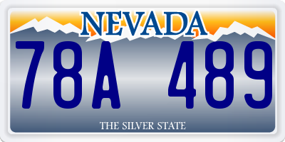 NV license plate 78A489