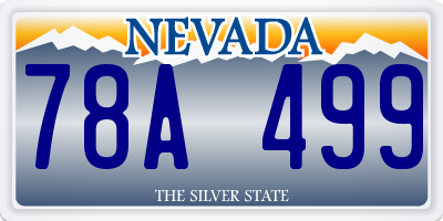 NV license plate 78A499