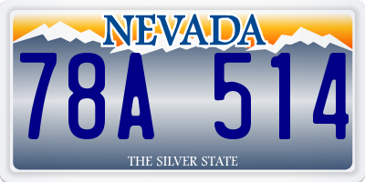 NV license plate 78A514