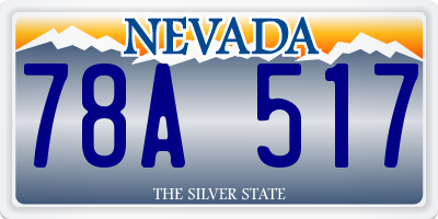 NV license plate 78A517