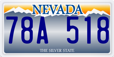 NV license plate 78A518