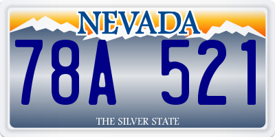 NV license plate 78A521