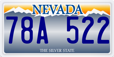 NV license plate 78A522