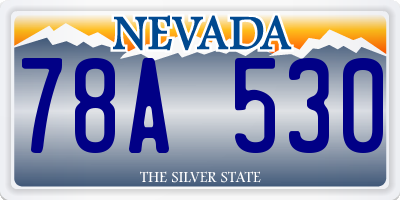 NV license plate 78A530