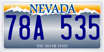 NV license plate 78A535