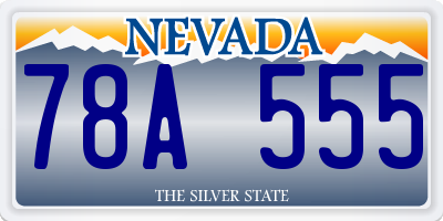 NV license plate 78A555