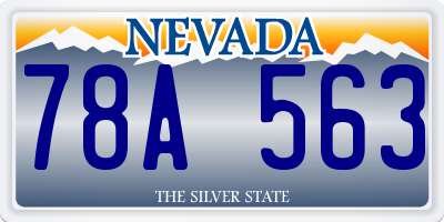 NV license plate 78A563