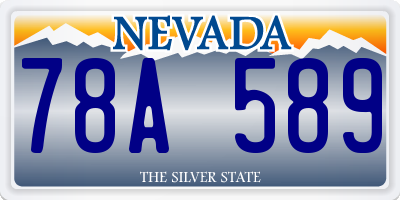 NV license plate 78A589