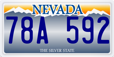 NV license plate 78A592