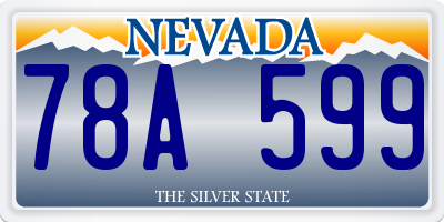 NV license plate 78A599