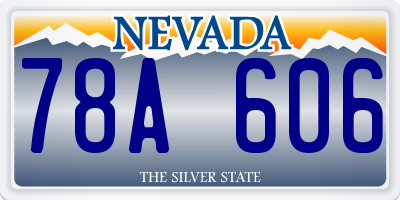 NV license plate 78A606
