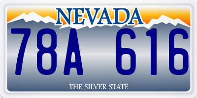 NV license plate 78A616