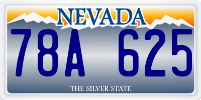 NV license plate 78A625