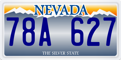 NV license plate 78A627