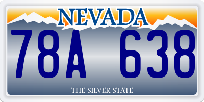 NV license plate 78A638