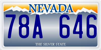 NV license plate 78A646