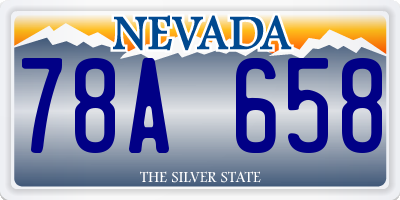 NV license plate 78A658