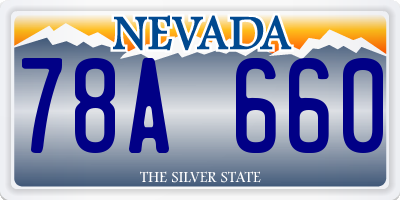 NV license plate 78A660