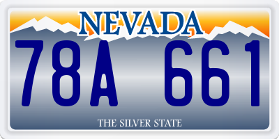 NV license plate 78A661