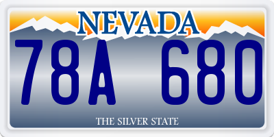 NV license plate 78A680