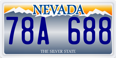 NV license plate 78A688