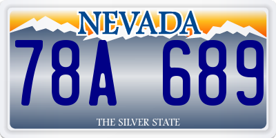 NV license plate 78A689