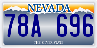 NV license plate 78A696