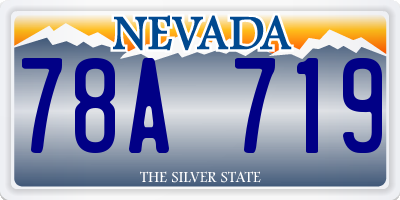 NV license plate 78A719
