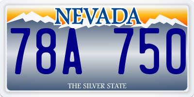 NV license plate 78A750