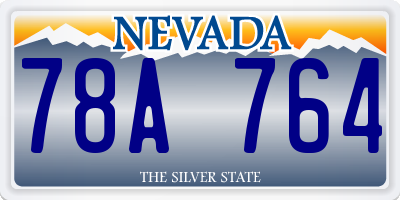NV license plate 78A764
