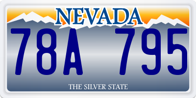 NV license plate 78A795