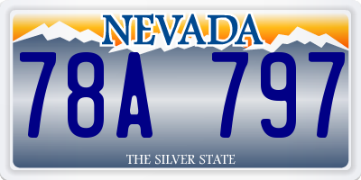 NV license plate 78A797