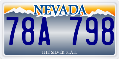 NV license plate 78A798