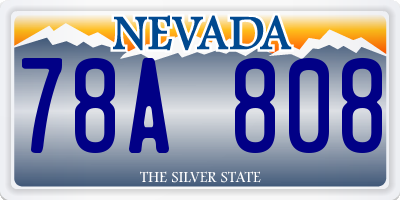 NV license plate 78A808