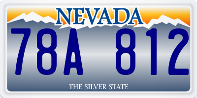 NV license plate 78A812